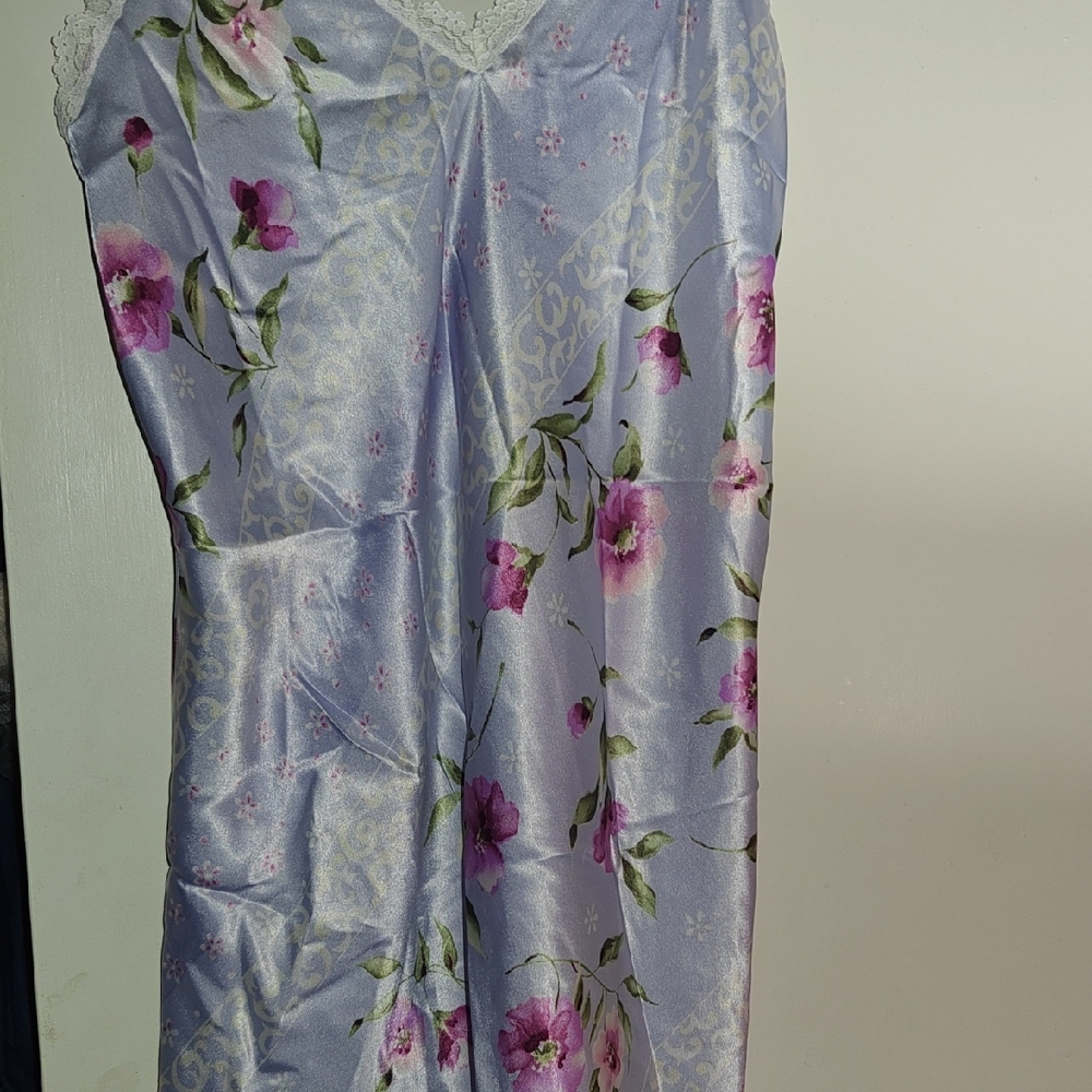 L.A Intimates Floral Satin Nightgown